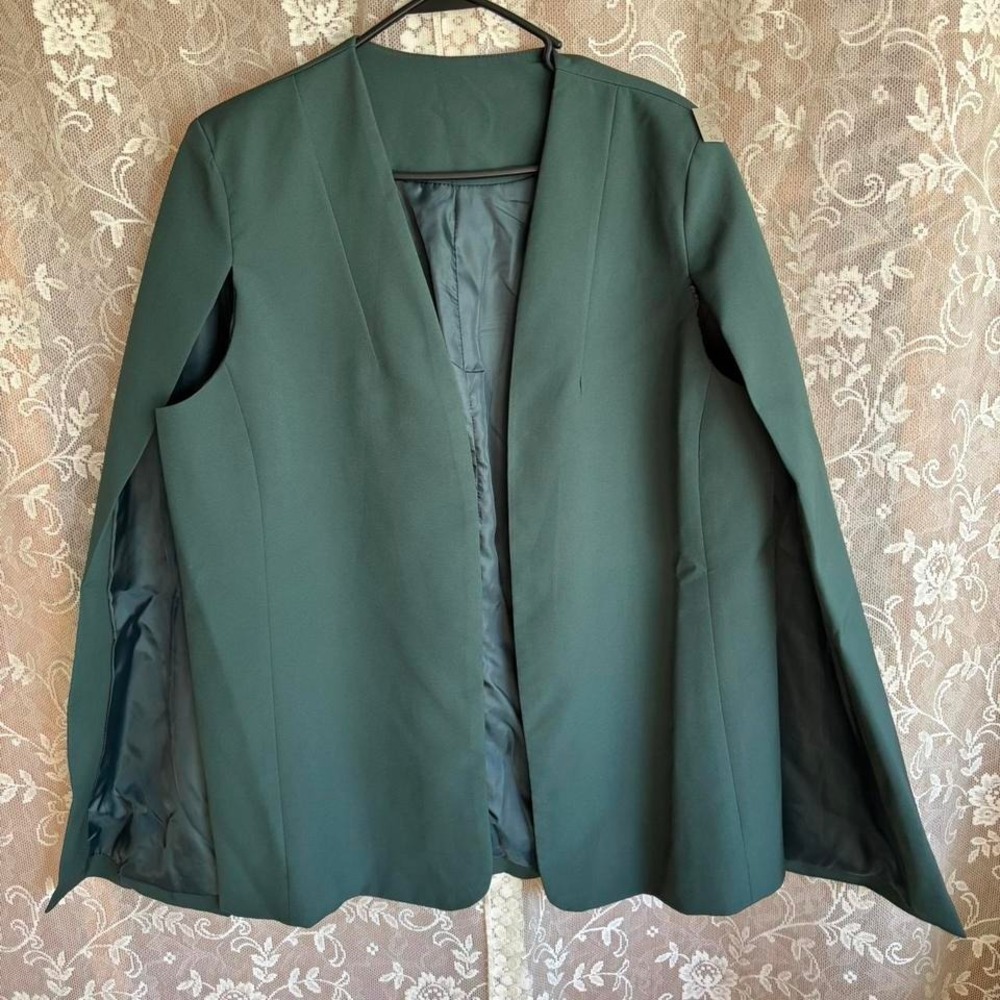 Emerald Green XXL Suit Vest with Cape